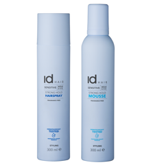 IdHAIR - Sensitive Xclusive Strong Hold Hairspray 300 ml + Mousse 300 ml
