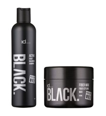 IdHAIR - Black Shampoo Active Scalp 250 ml + Black Fiber Wax 100 ml