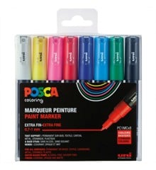 Posca - PC1MC - Extra Fin Tip Pen, 8 stk