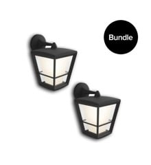 Philips Hue - 2x Econic Down Wall Lantern Outdoor - White & Color Ambiance - Bundle