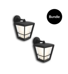 Philips Hue - 2xEconic Down Wall Lantern Outdoor - White & Color Ambiance - Bundle