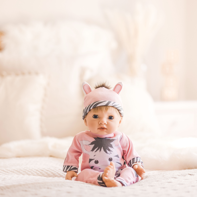 Tiny Treasure - Blond haired Doll Zebra outfit (30267)