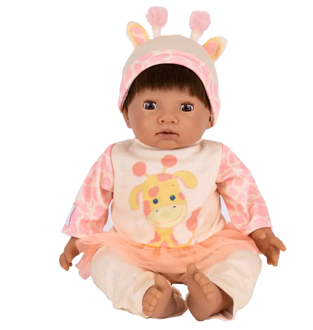 Tiny Treasures - Brown haired Doll Giraffe outfit (30269)