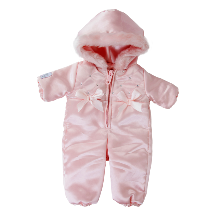 Tiny Treasures - Big Bow pink snow outfit (30272)