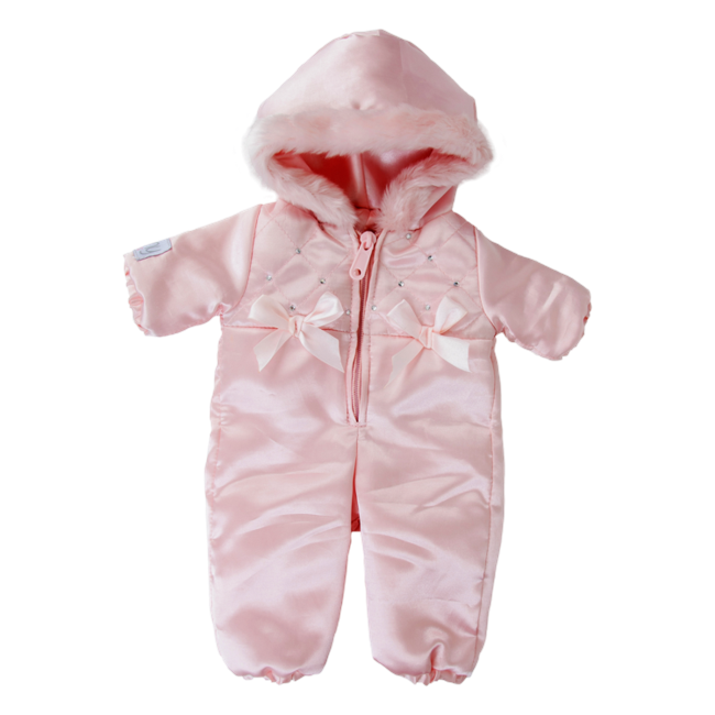 Tiny Treasures - Big Bow pink snow outfit (30272)