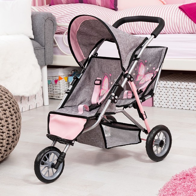 Bayer - Twin Dolls pram Duo - Butterfly (39133AA)