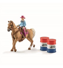 Schleich - Barrel racing med cowgirl (41417)
