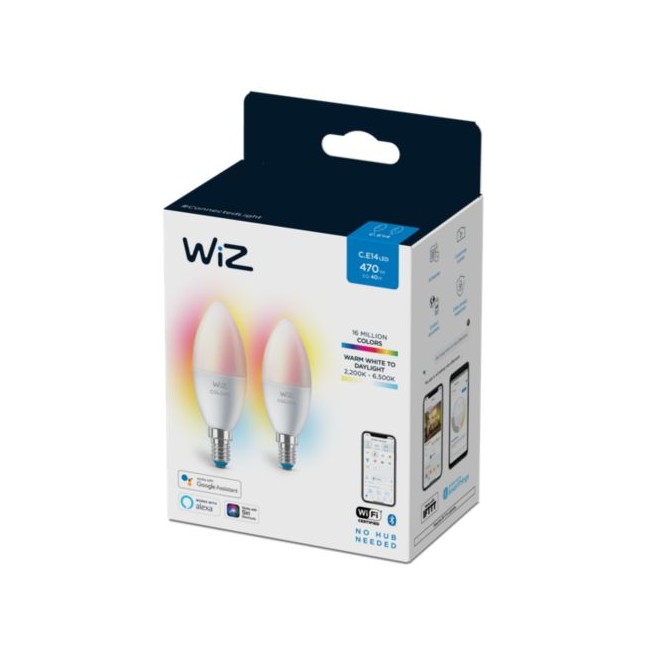 WIZ - Ljus C37 E14 2-pack Färg