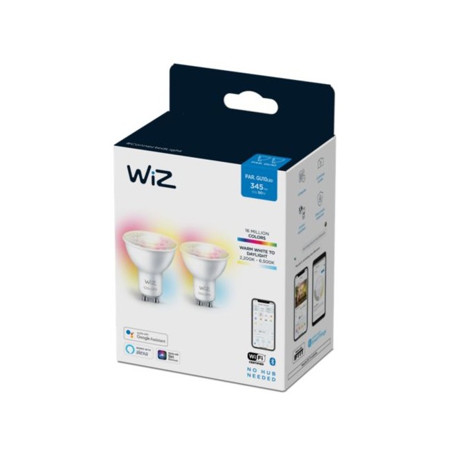 WiZ - GU10 Farbe & Einstellbare Weiße - WiFi - 2er Pack