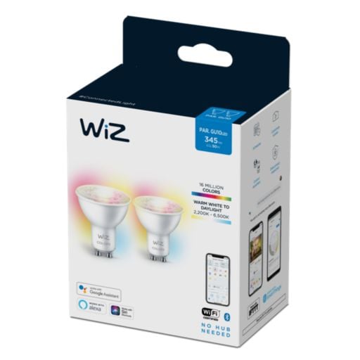 WiZ - GU10 Farve & Justerbare Hvide - WiFi - 2 pak