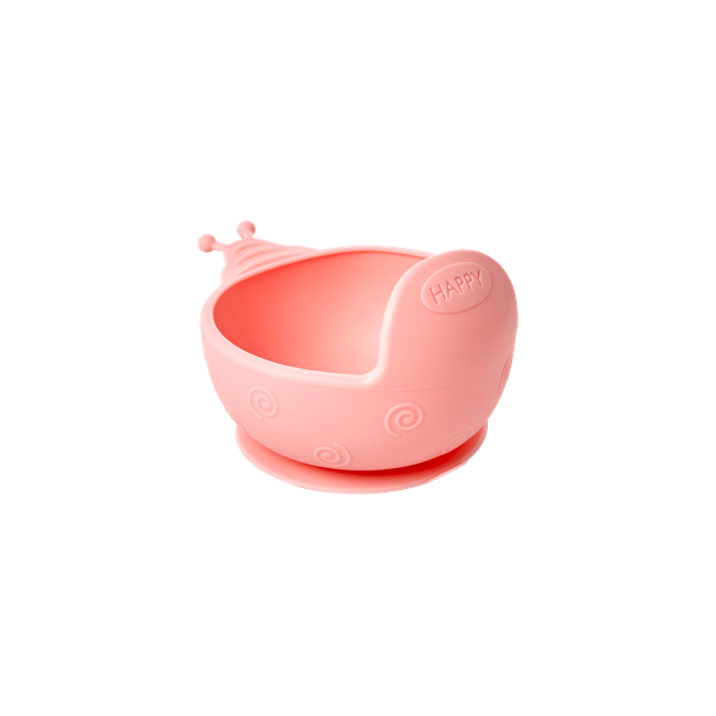 Rice - Silikone Baby Skål m. Sugekop - Baby Pink