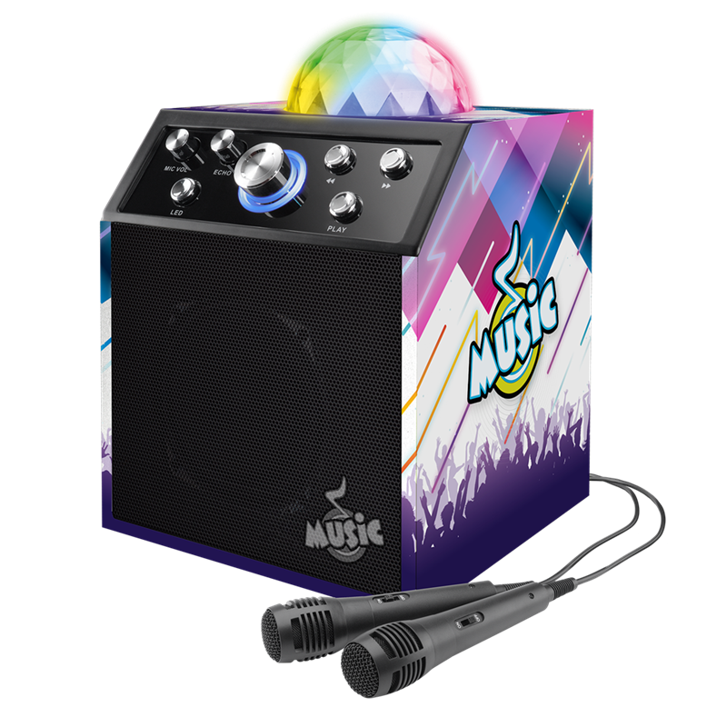 Music - Karaoke BT Disco Cube w/2 Mics (501076) - Leker