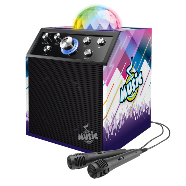Music - Karaoke BT Disco Cube w/2 Mics (501076)