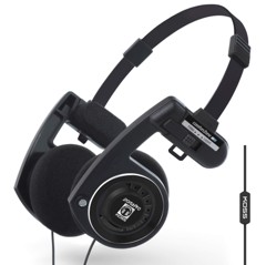 Koss - PortaPro Remote On-Ear Headset, Hochwertiger Klang mit Inline-Fernbedienung