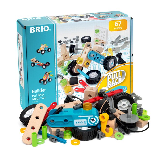 BRIO - Builder Pull back motor set - 67 pieces (34595)