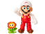 Super Mario - Fire Mario + Fire Flower - 10 cm figur - Æskesæt Eksklusivt + tilbehør thumbnail-1