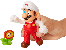 Super Mario - Fire Mario + Fire Flower - 10 cm figur - Æskesæt Eksklusivt + tilbehør thumbnail-3