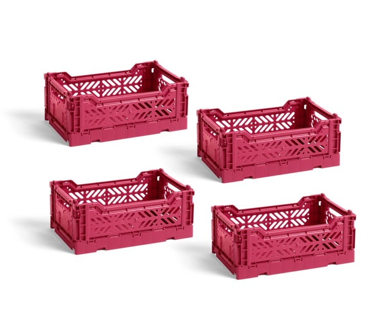 HAY - Colour Crate Kasser Small - Sæt á 4 - Plum
