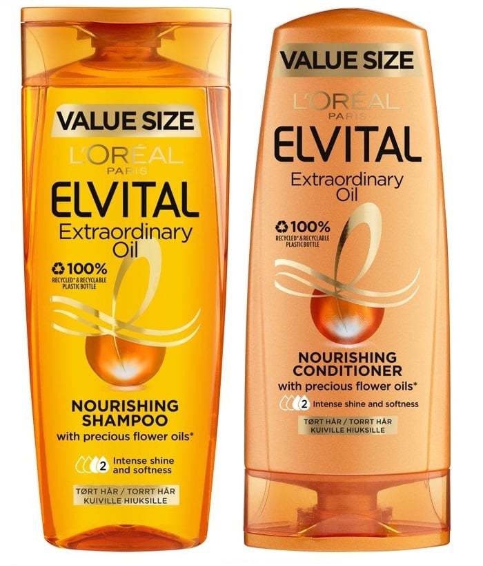 flyde over ungdomskriminalitet Bange for at dø Køb L'Oréal - Elvital Extraordinary Oil Shampoo 500 ml + Conditioner 400 ml  - 900