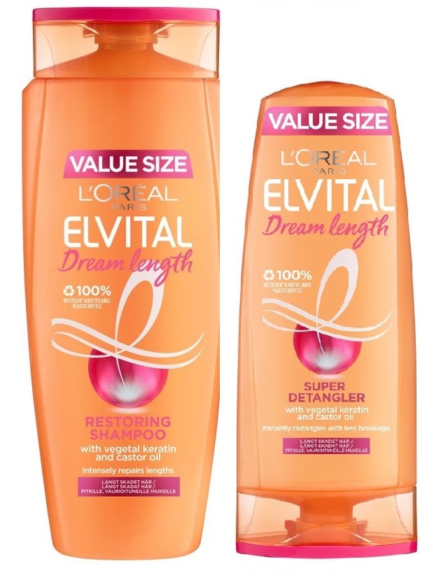 Kristendom Fleksibel filter Køb L'Oréal - Elvital Dream Lenght Shampoo 700 ml + Balsam 400 ml - 1100
