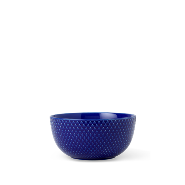 Lyngby Porcelæn - Rhombe Color Skål Dia. 13cm - Mørkeblå