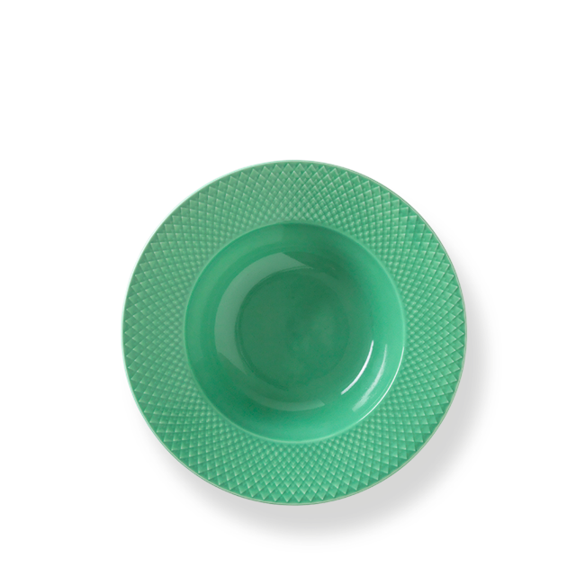 Lyngby Porcelæn - Rhombe Color Pasta Tallerken Dia. 24,5cm - Grøn