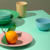 Lyngby Porcelæn - Rhombe Color Frokost Tallerken Dia. 21cm - Rosa thumbnail-5