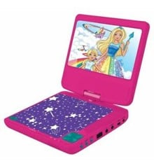 Lexibook - Barbie Portable DVD Player 7" rotative screen with USB port and earphones (DVDP6BB)