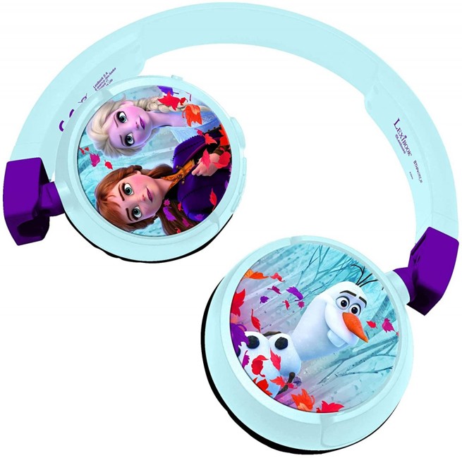 Lexibook - 2 in 1 Bluetooth and Wired foldable Frozen Headphones (HPBT010FZ)