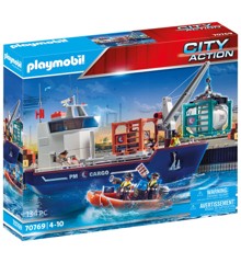Playmobil - Cargo - Ship with Boat (70769)
