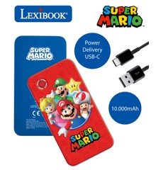 Lexibook - Super Mario 10.000 mAh Fast Charging Power Bank (PB10000NI)