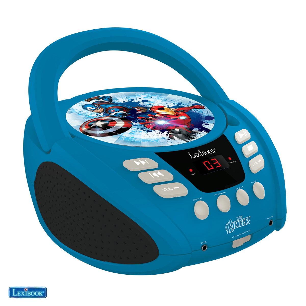 Lexibook - The Avengers Portable CD player with Mic Jack (RCD108AV)