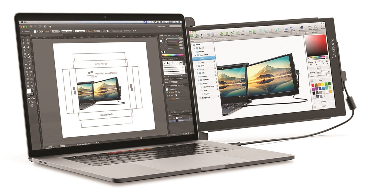 Lexibook - Dual & Triple Screen for Laptop (14.5’’) (TRIOMAX)