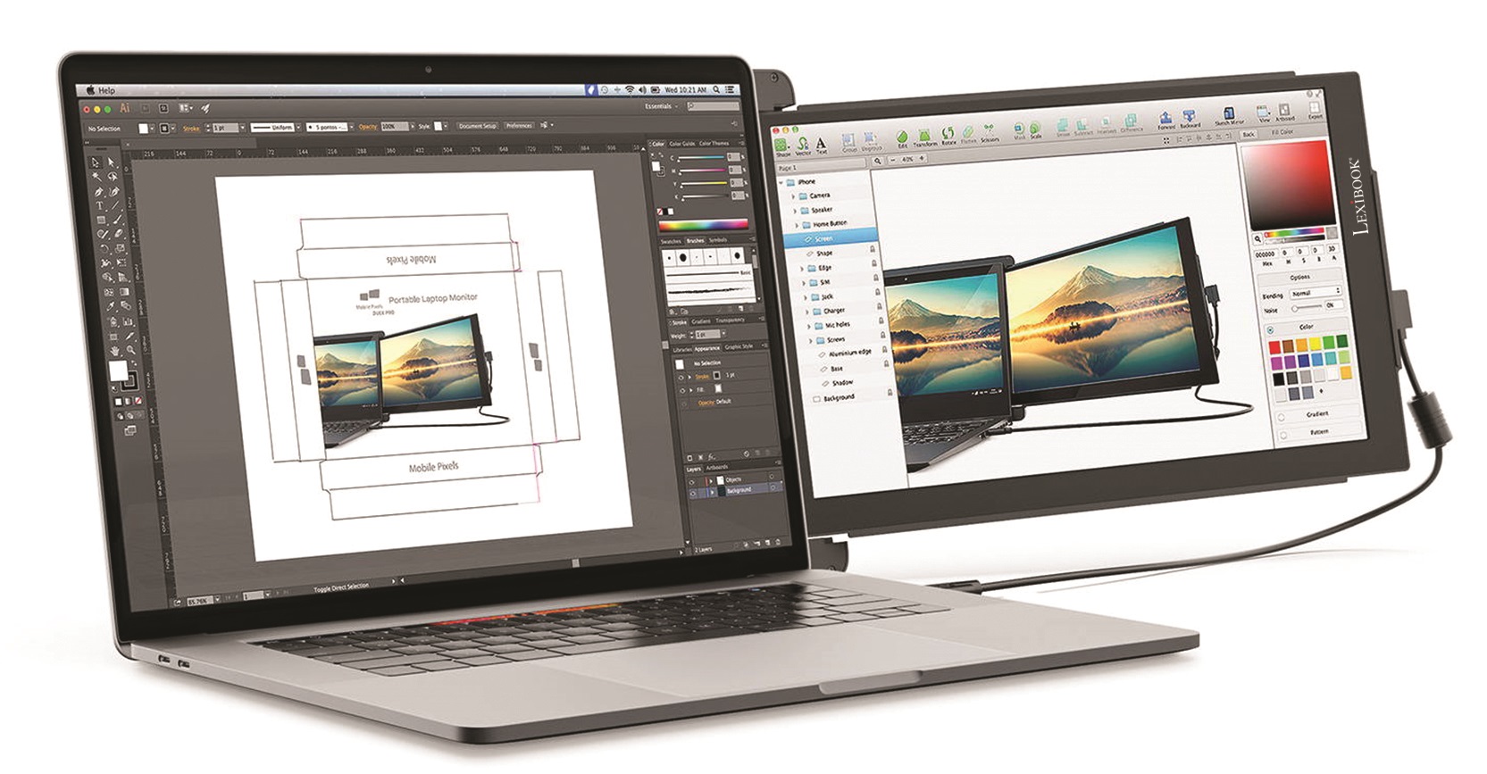 Lexibook - Dual & Triple Screen for Laptop (14.5’’ version) (TRIOMAX)