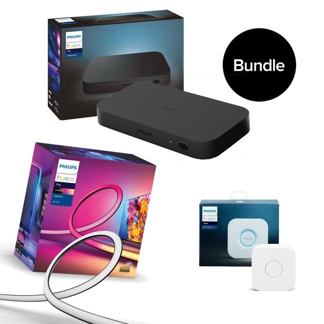 zz Philips Hue - HDMI Sync Box & Gradient Lightstrip 65" & Bridge - Bundle