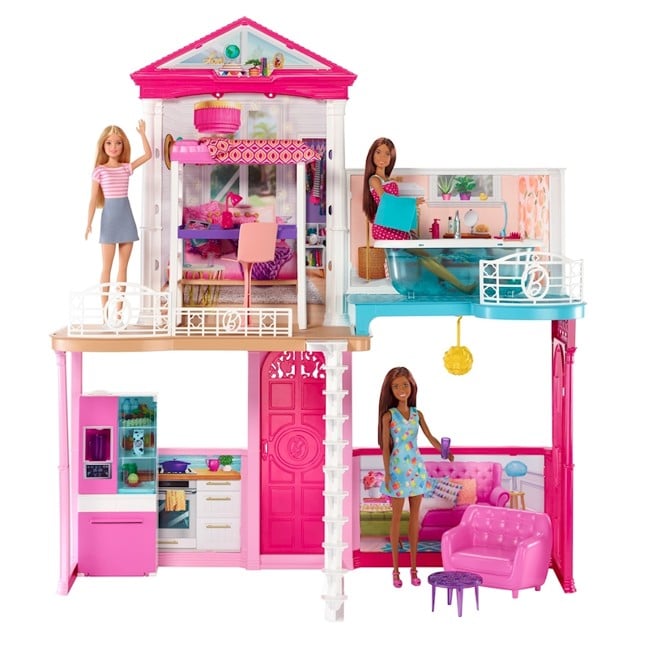 Barbie - Hus med Møbler & Tilbehør (GLH56)