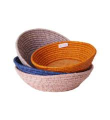 Rice - Raffia Round Bread Baskets