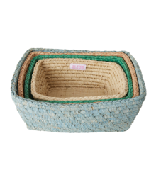 Rice - Rectangular Bread Basket Set of 4 - Follow The Call of The Disco Ball