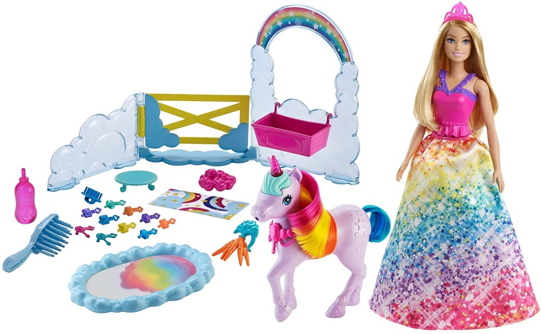 Barbie - Rainbow Potty Unicorn Play Set (GTG01)