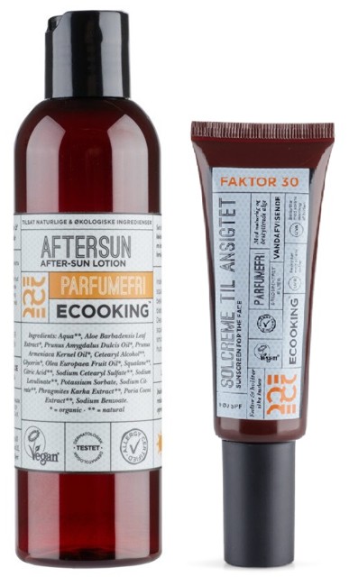 Ecooking - Solcreme Ansigt SPF 30 50 ml + Aftersun Parfumefri 200 ml