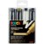 Posca - PC8K - Broad Tip Pen - Gold, Silver, Black and White, 4 pc thumbnail-1