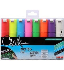 Uni - Chalkmarker PC8K - Assorted colors, 8 pc