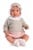 Asi - Leonora baby doll in pink flowerprint panties and beige sweater thumbnail-1