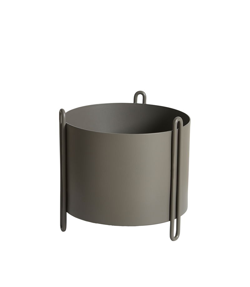 Woud - Pidestall Flowerpot Small - Taupe (150200)