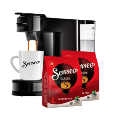 Senseo - Switch Coffe Machine Starterkit - Deep Black - Bundle