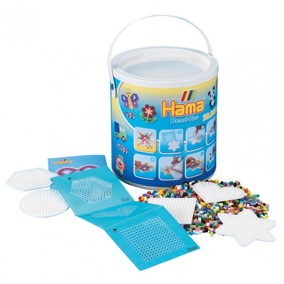 Hama Beads - midi beads with plates in box (387701)