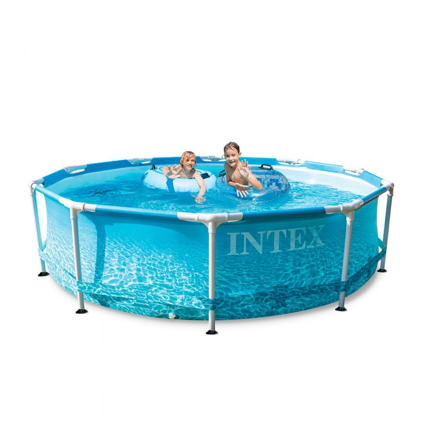 INTEX - Beachside Metal Frame Pool Set (4.485 L) (28208) - Leker