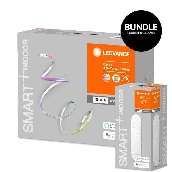 zz Ledvance - Smart+ Flex RGBTW 2m Lightstrip & Remote - Bundle