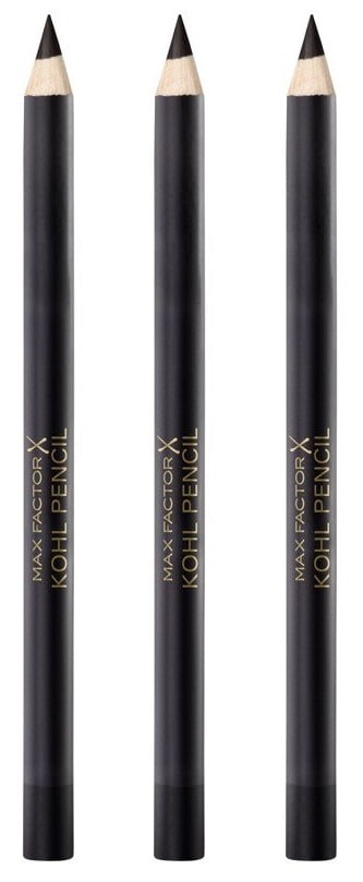 Max Factor - 3 x Eyeliner Pencil - Black - Skjønnhet
