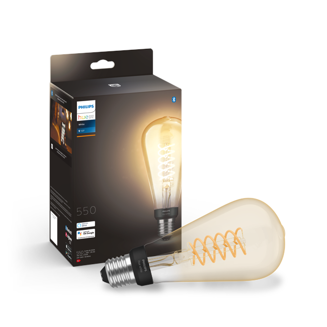 Philips Hue - E27 Filament ST72 - Vit Ambiance - S